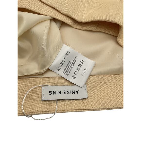 Anine Bing 'Natalia' Beige Linen Skirt Size XS - Picture 4 of 4